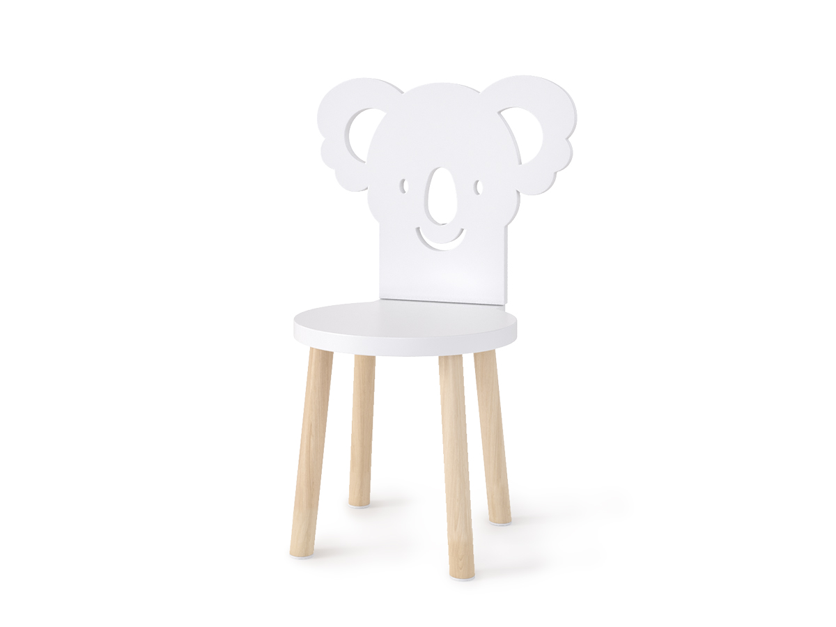krzesełko dla dziecka z oparciem w kształcie misia koala